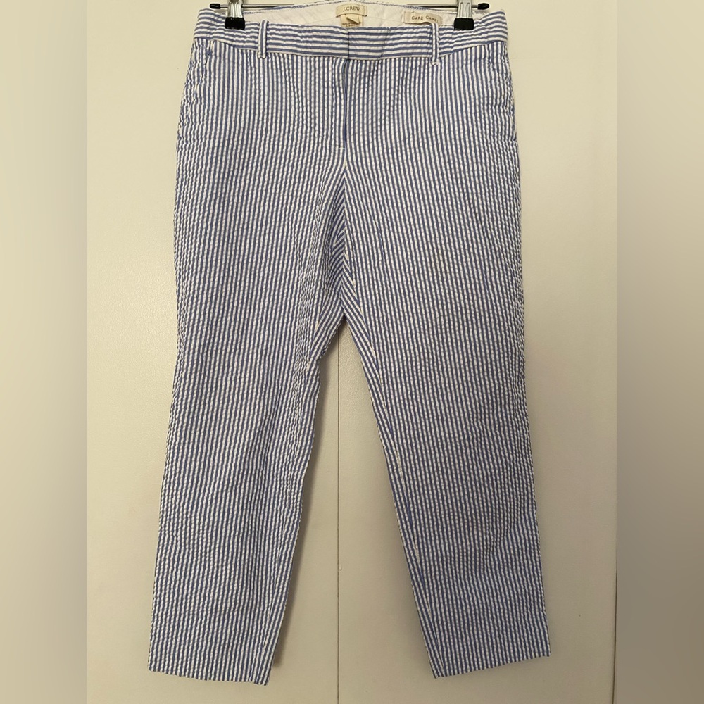 NWOT J Crew Cafe Capri Seersucker Size 4